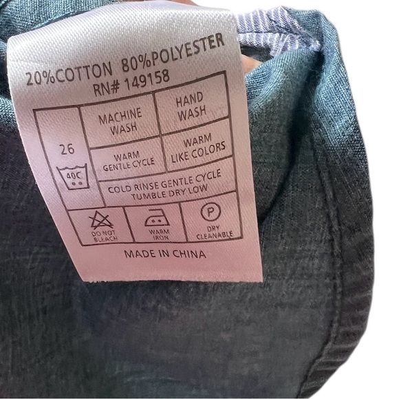 Craft and Flow Boys Short Sleeve Blue Button Down | 10/12 - Picture 4 of 5